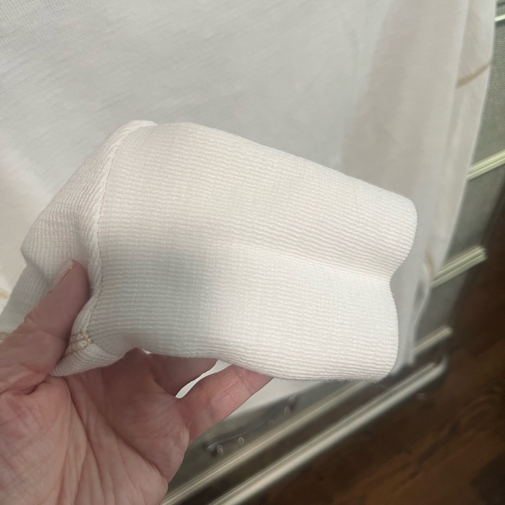 We The Free White Long Sleeve Top with Zipper Detail.  XS oversized - Picture 4 of 6